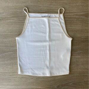 Abercrombie & Fitch White Ribbed Top